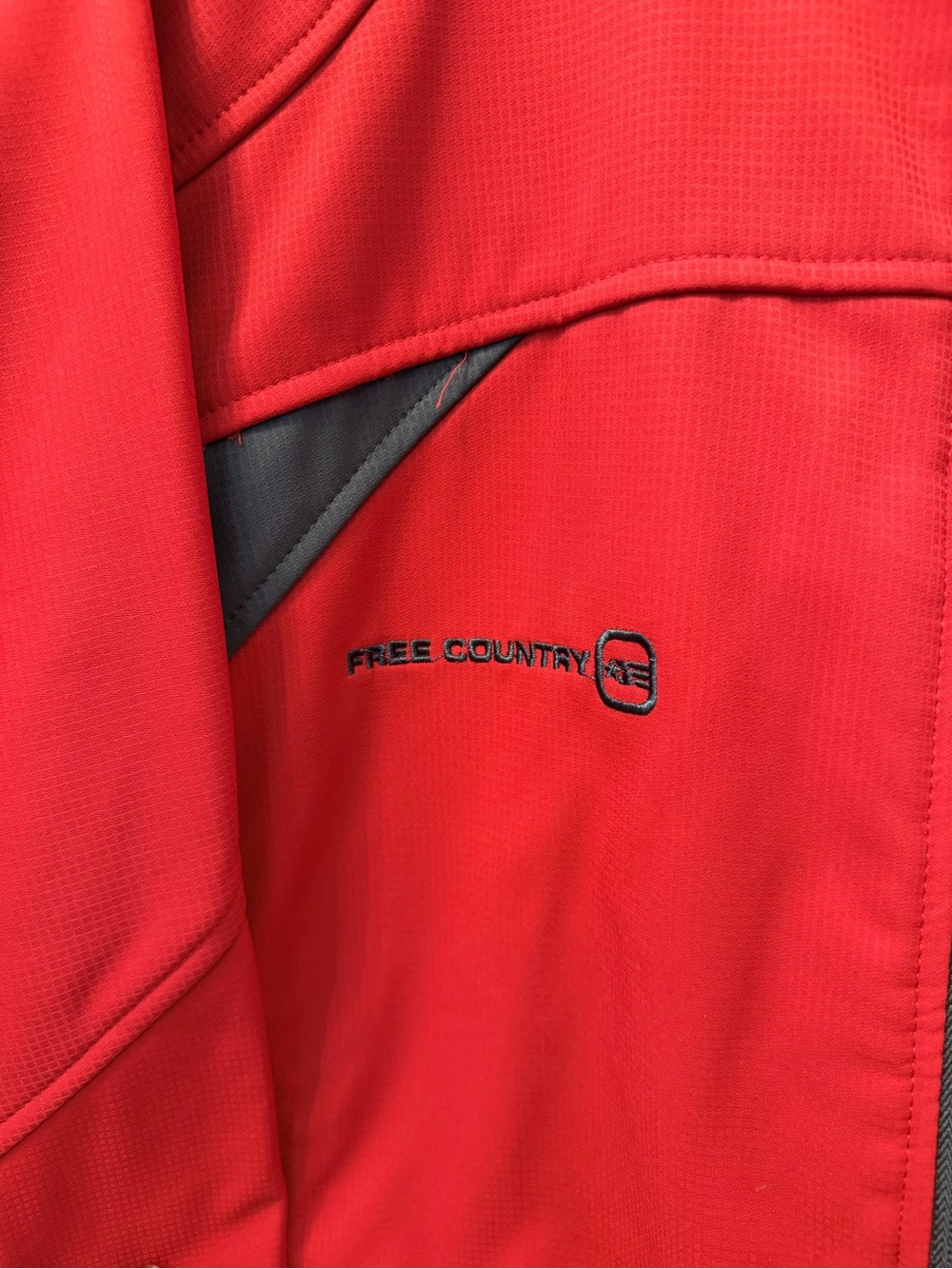 Free Country SoftShell Red & Grey Jacket Coat - Picture 6 of 9